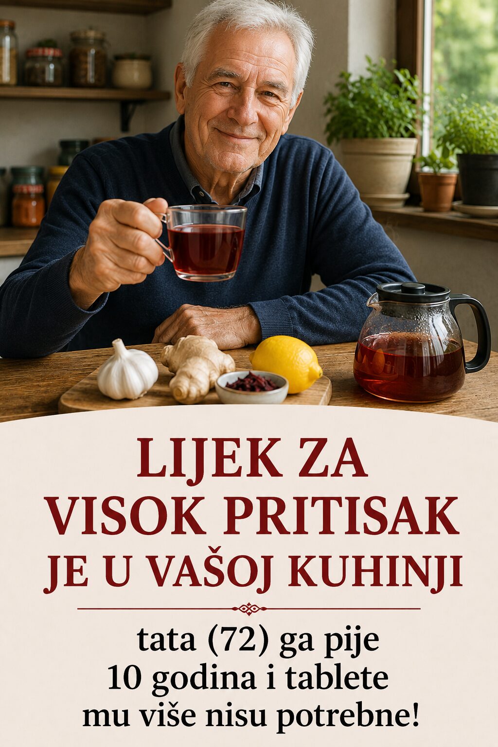 Lijek za visok pritisak je u vašoj kuhinji — tata (72) ga pije 10 ...
